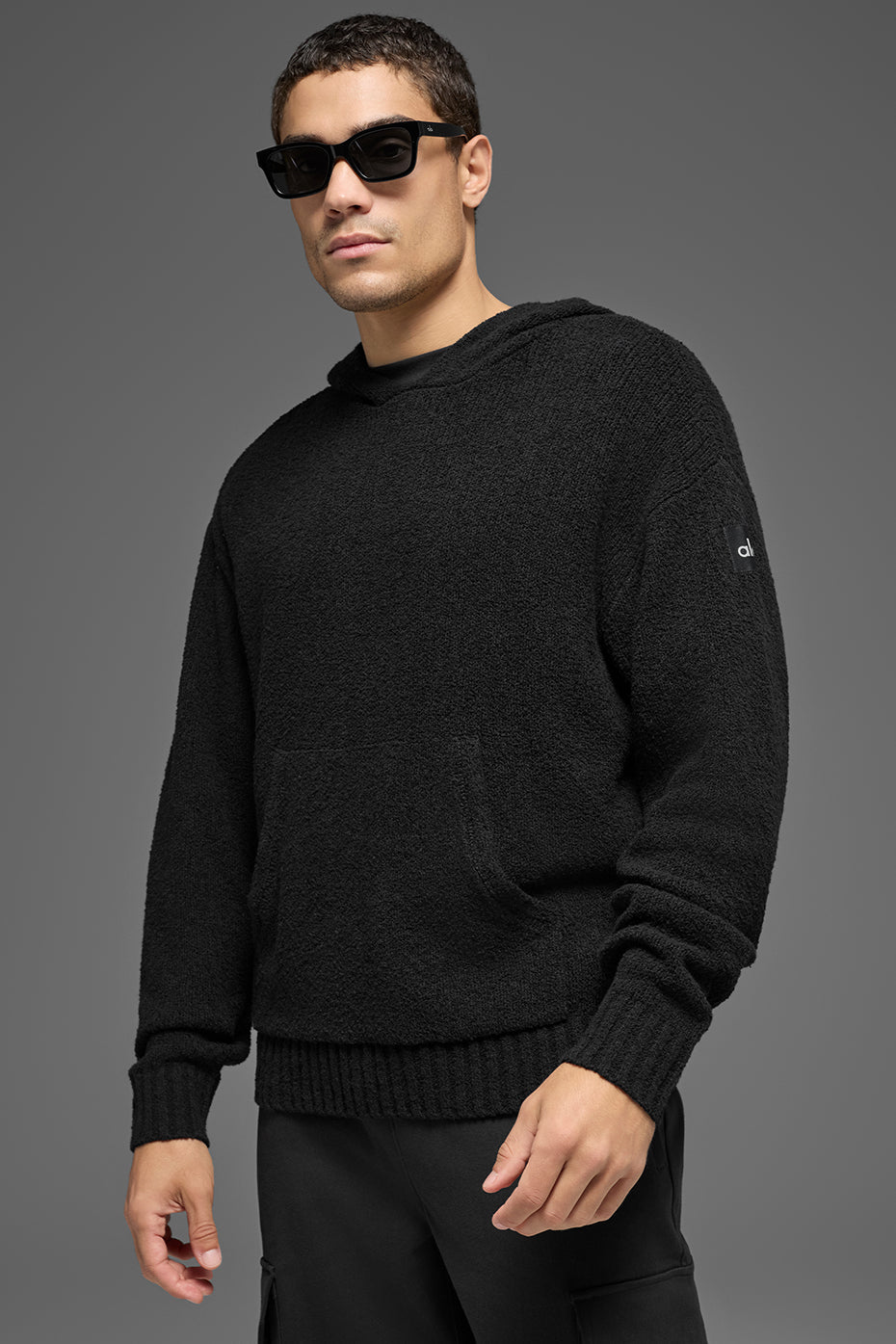Textured Knit Hoodie