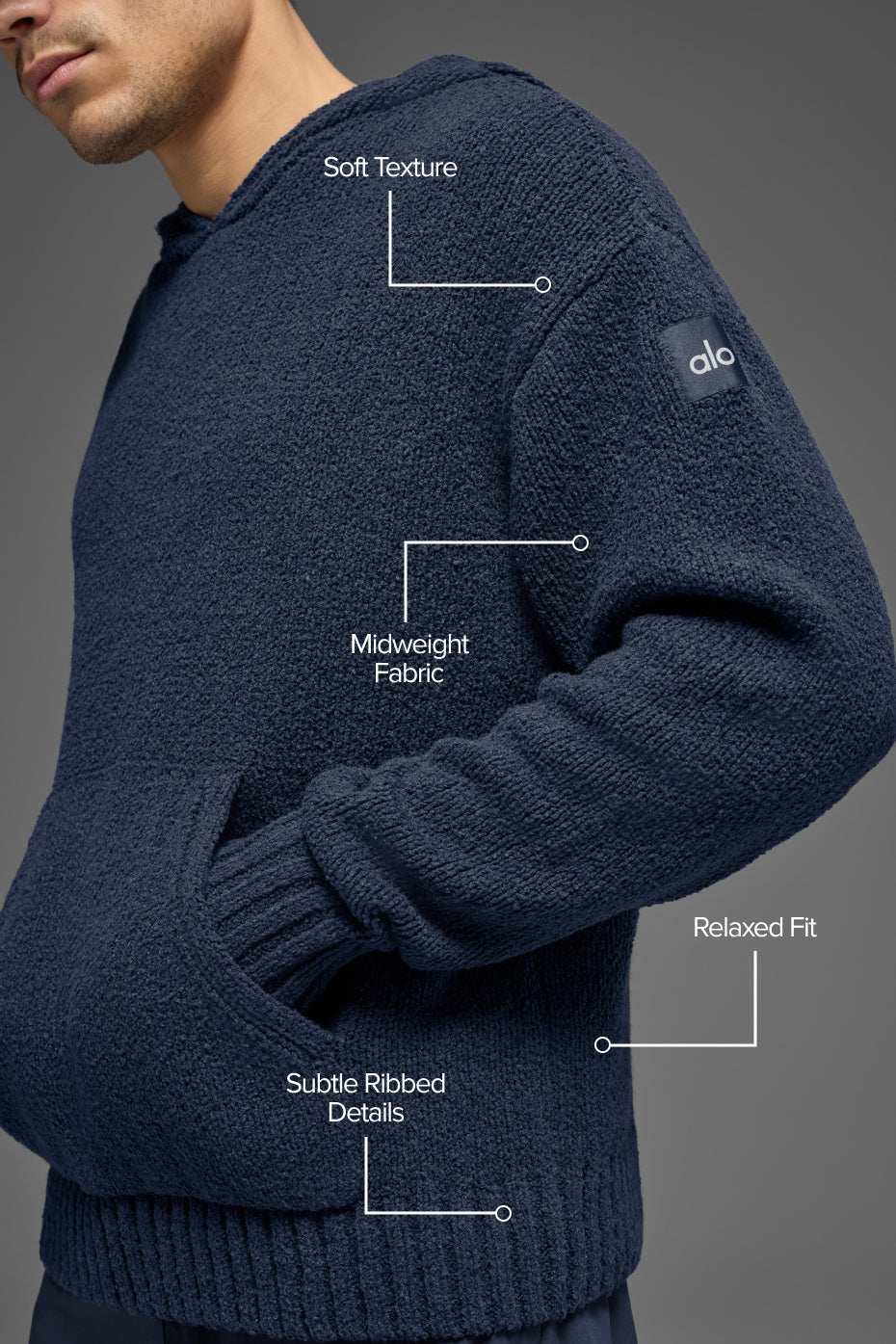 Sweat À Capuche En Maille Texturée