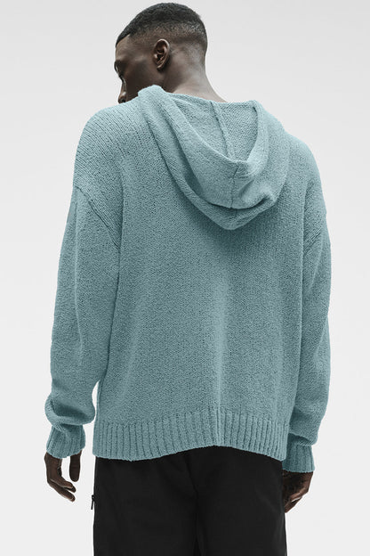 Textured Knit Hoodie