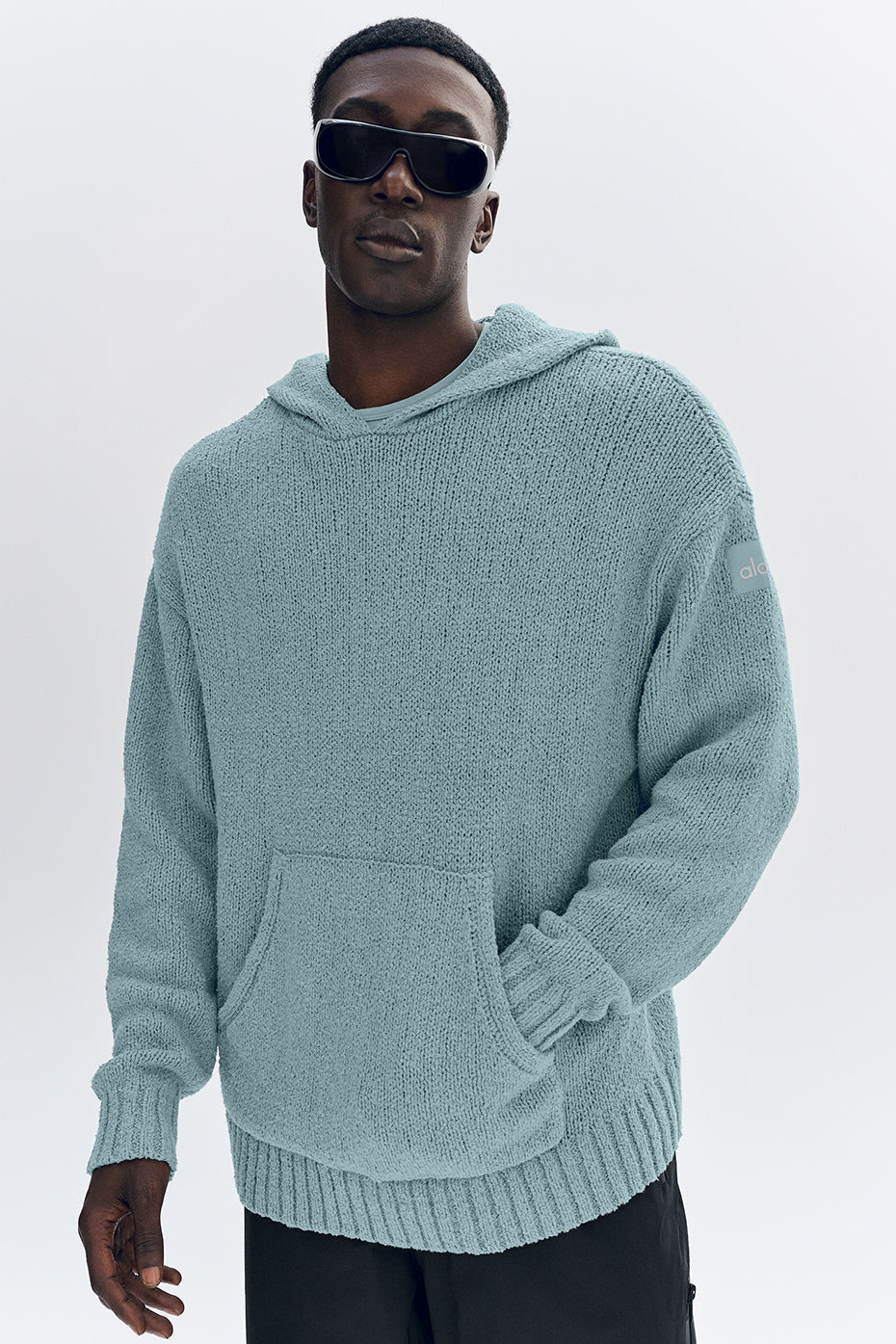 Textured Knit Hoodie