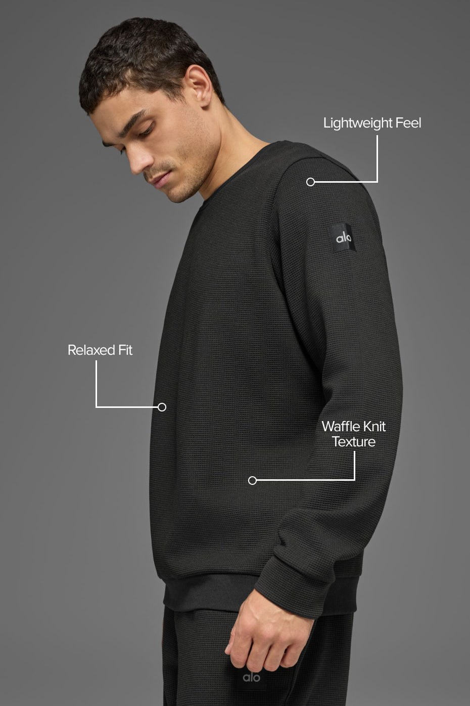 Waffle Lounge Long Sleeve Crew