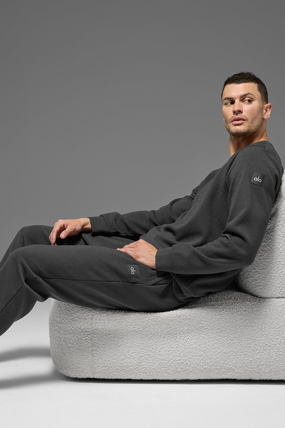 Waffle Lounge Long Sleeve Crew
