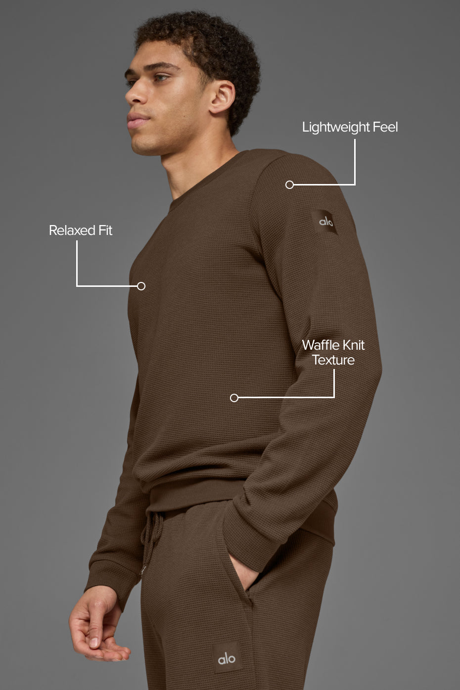 Waffle Lounge Long Sleeve Crew