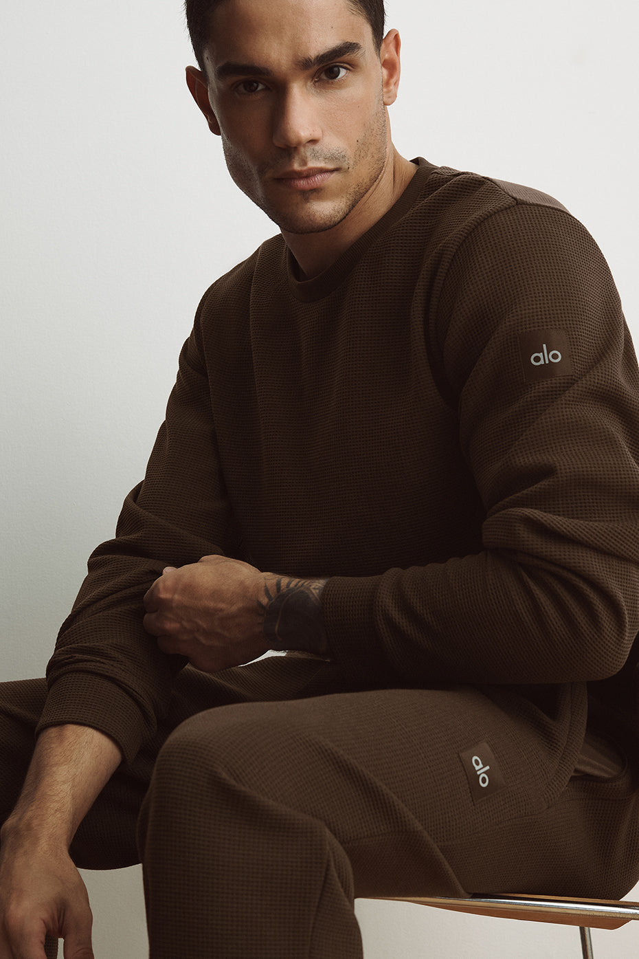 Waffle Lounge Long Sleeve Crew