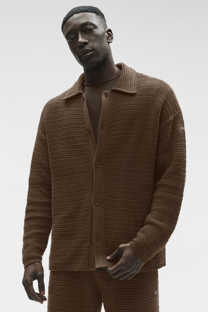 Shift Knit Button Up Long Sleeve