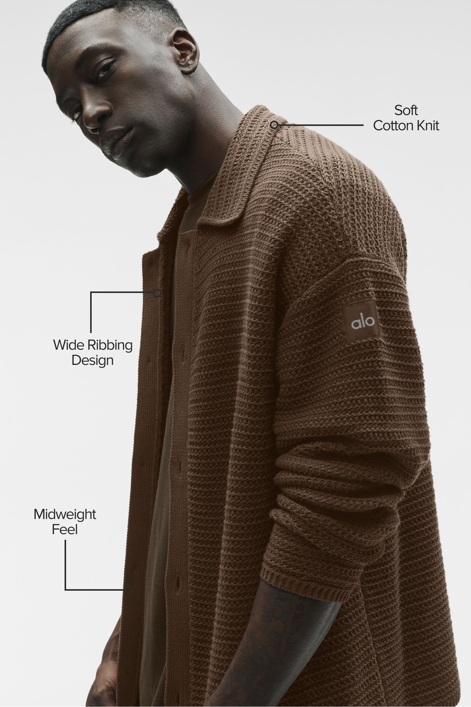 Shift Knit Button Up Long Sleeve
