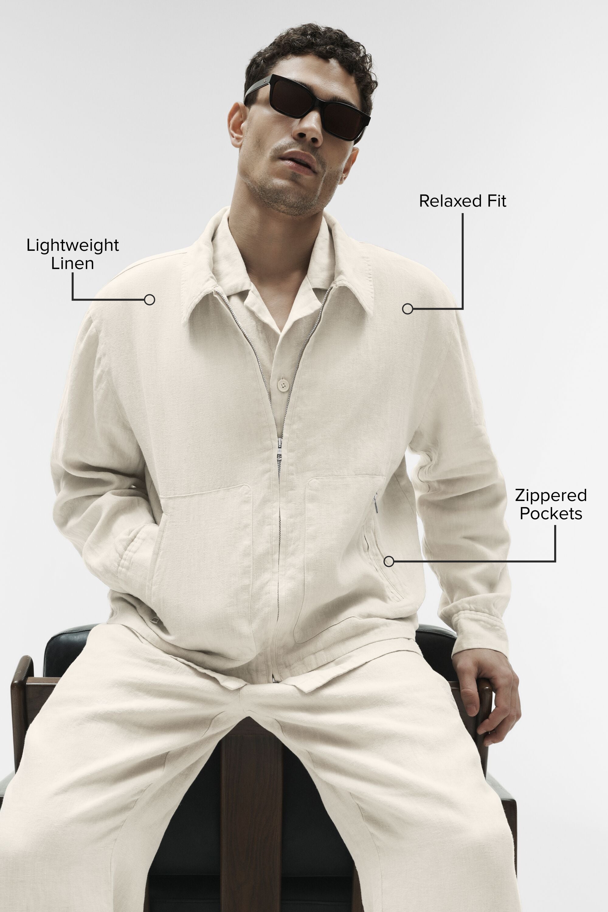 Veste Zippée Linen Days