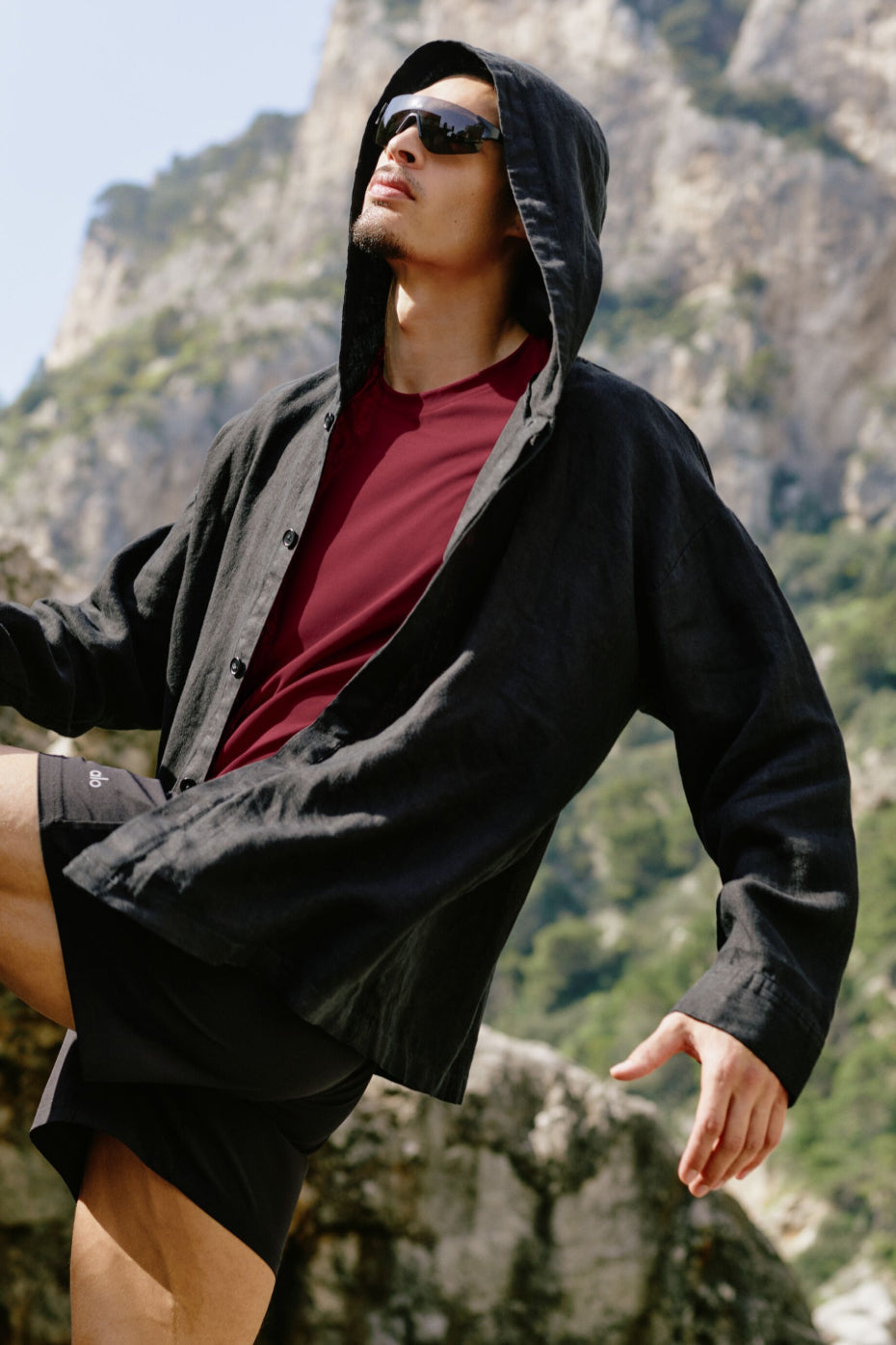Veste À Capuche Boutonnée Linen Days