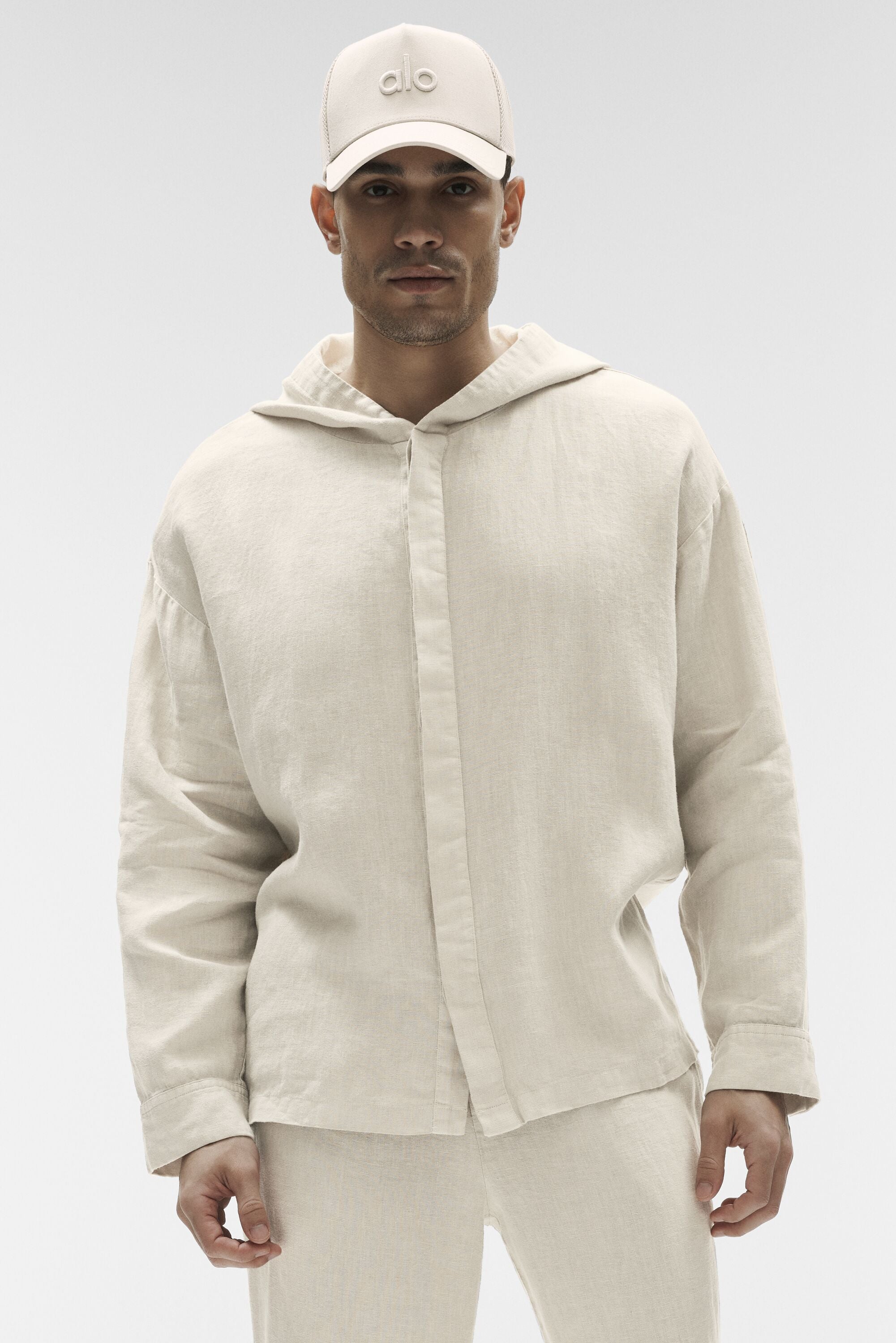 Veste À Capuche Boutonnée Linen Days