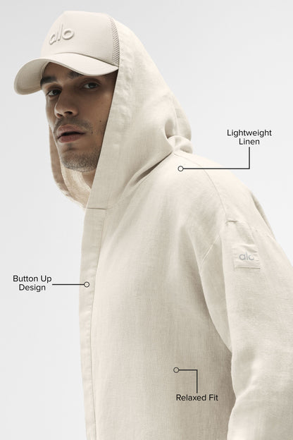 Veste À Capuche Boutonnée Linen Days