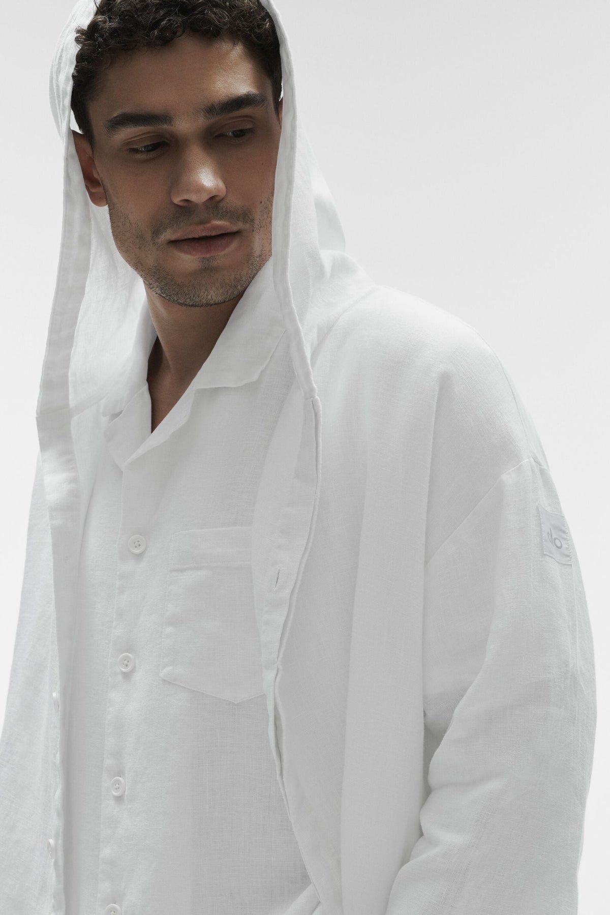 Veste À Capuche Boutonnée Linen Days