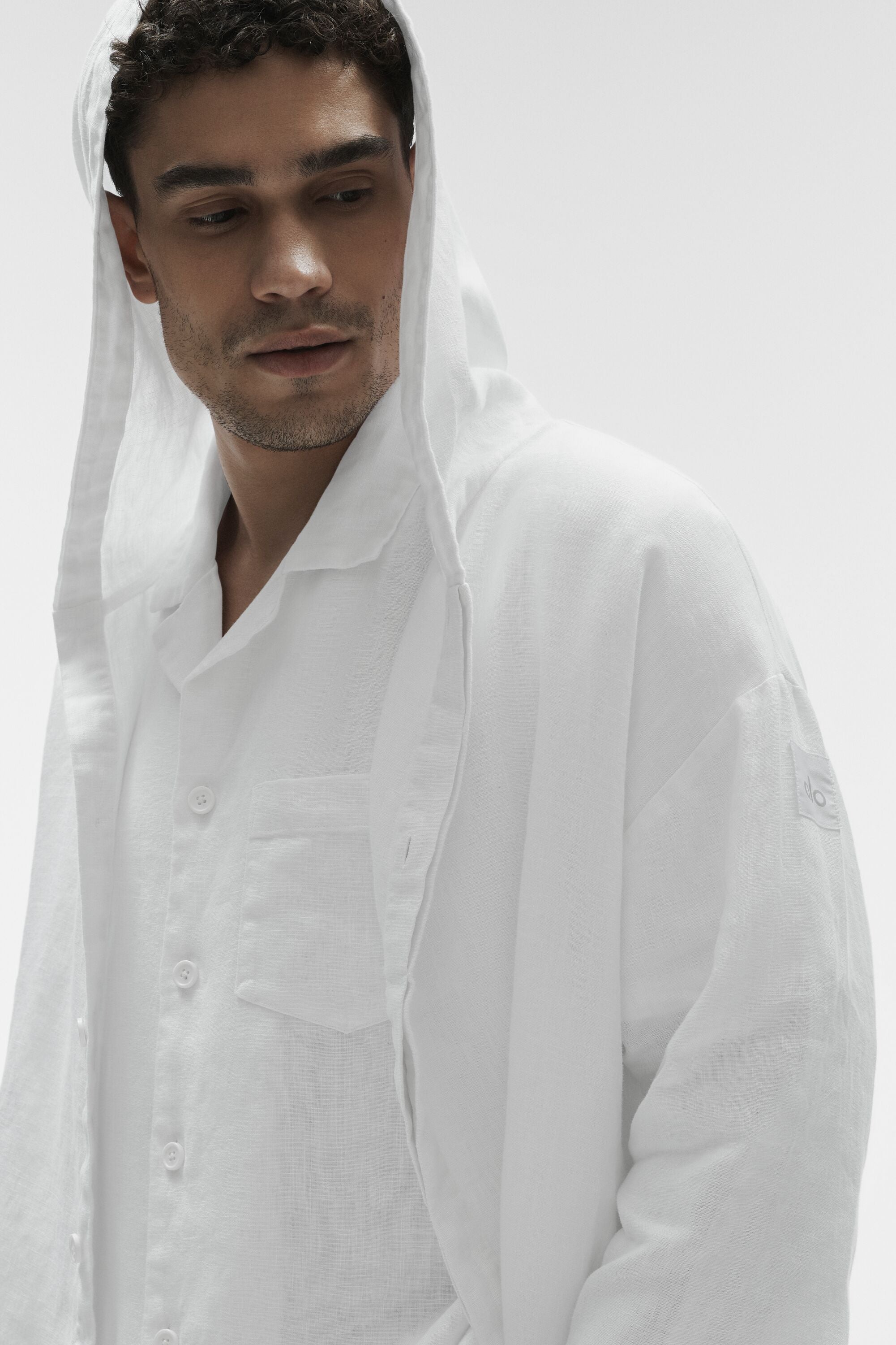 Veste À Capuche Boutonnée Linen Days
