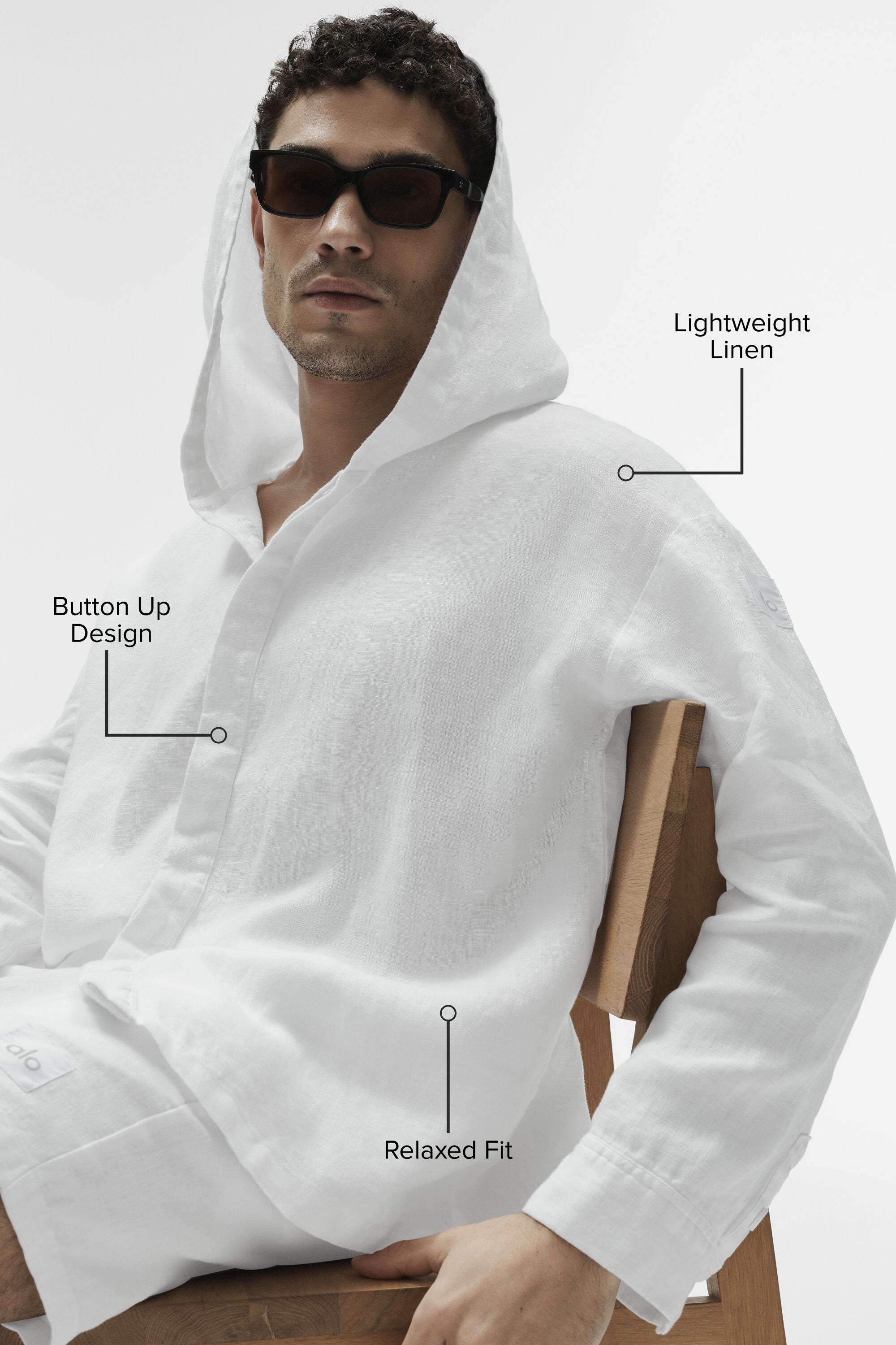 Veste À Capuche Boutonnée Linen Days
