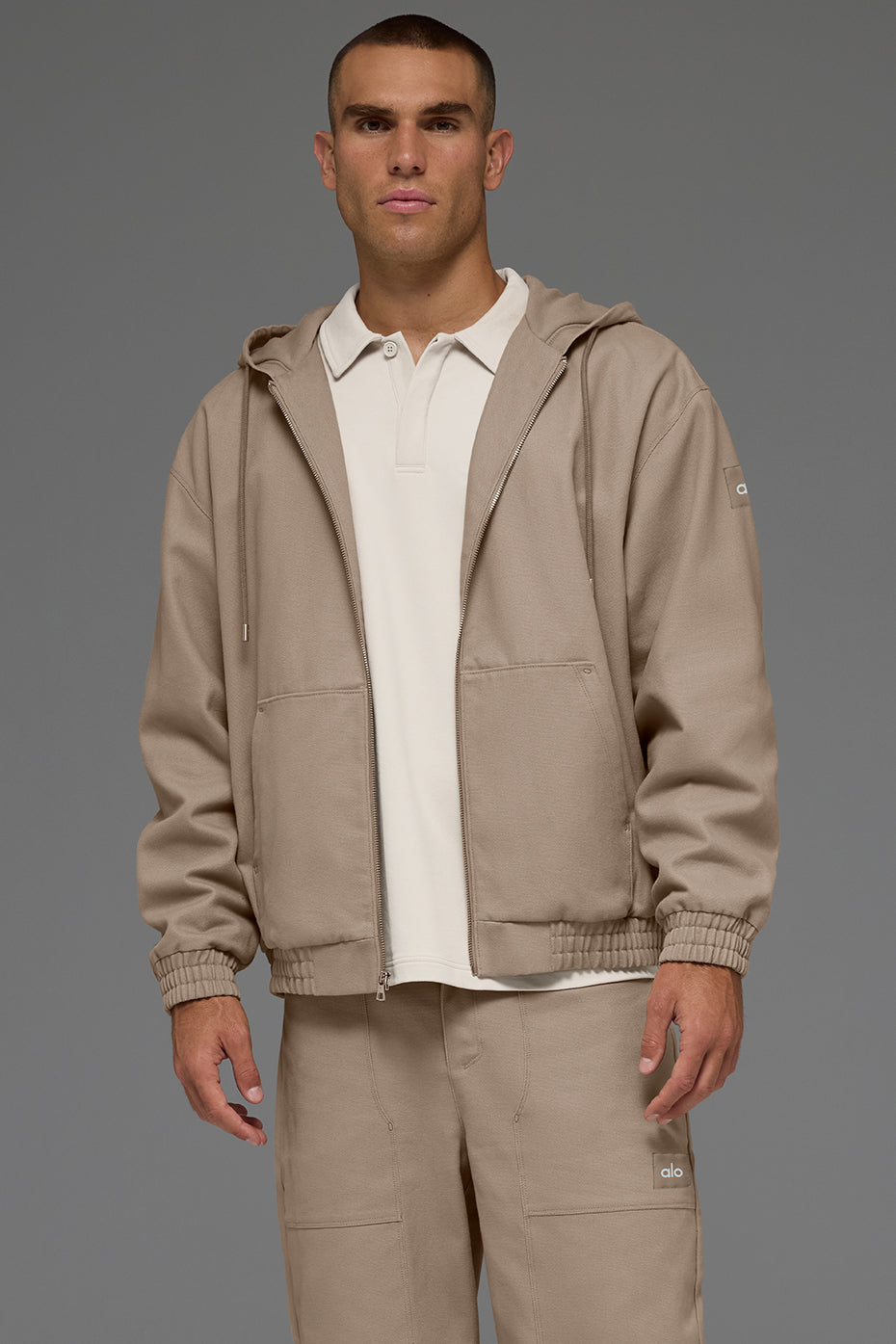Sweat À Capuche Zippé En Toile De Coton