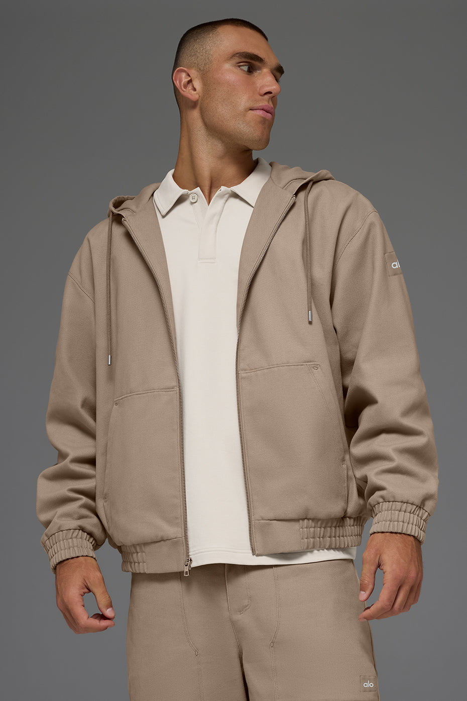 Sweat À Capuche Zippé En Toile De Coton