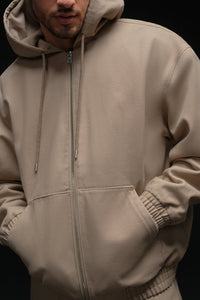 Sweat À Capuche Zippé En Toile De Coton