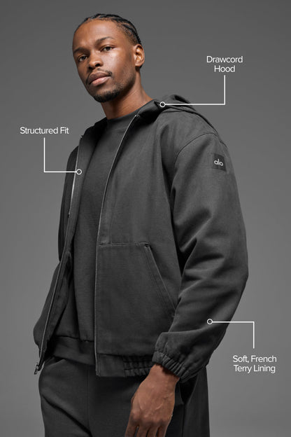 Sweat À Capuche Zippé En Toile De Coton