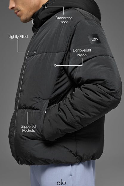 Doudoune À Capuche En Nylon Plissé Stage