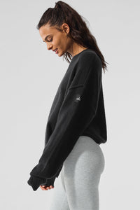 Pull unisexe à col rond en laine et cachemire
