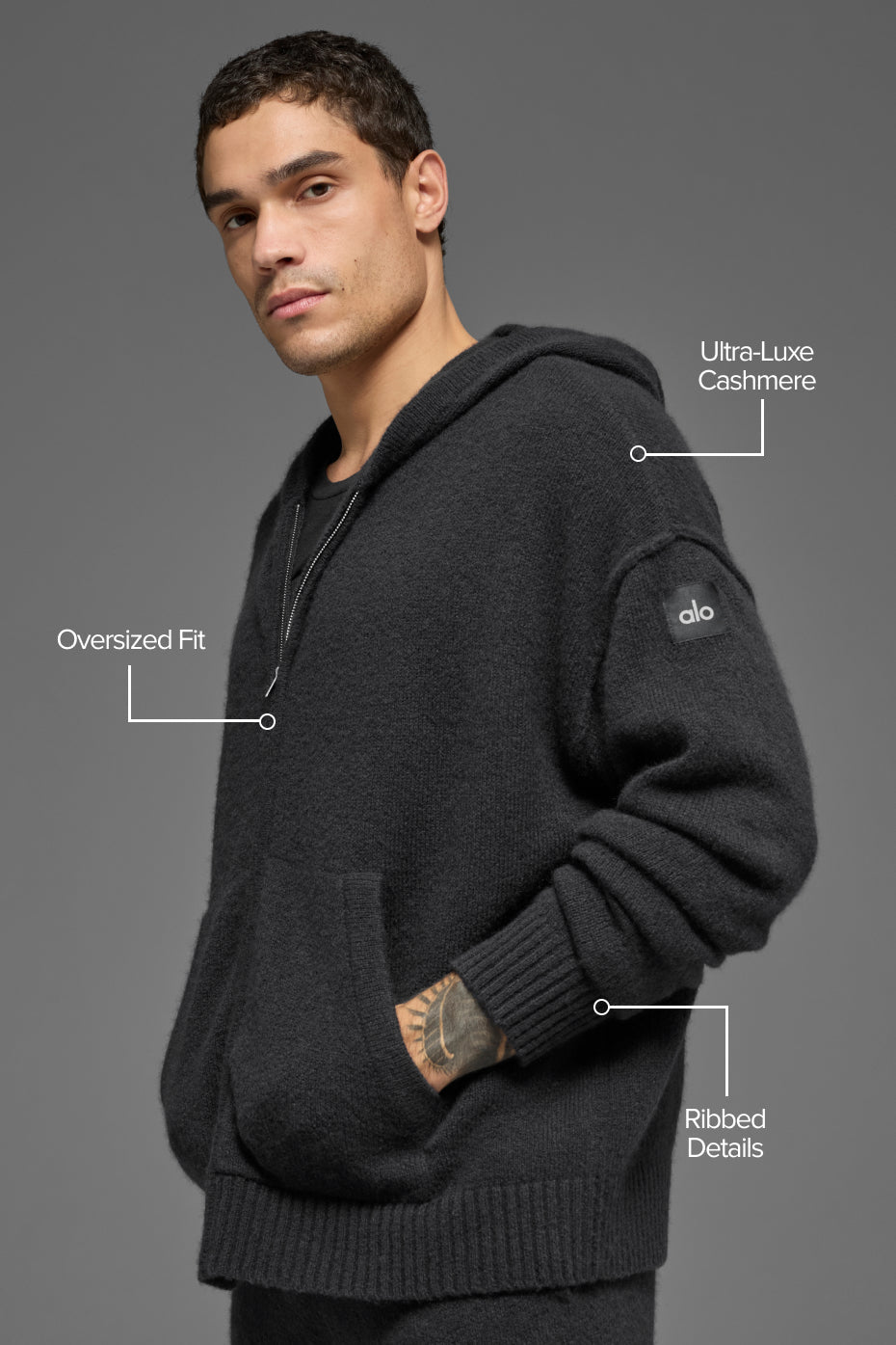 Sweat À Capuche Zippé En Laine Et Cachemire New Class