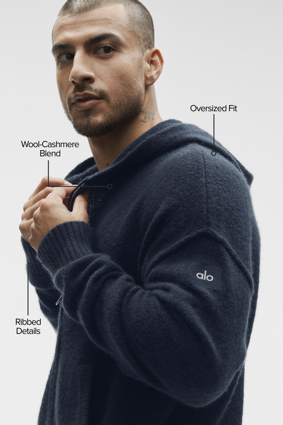 Sweat À Capuche Zippé En Laine Et Cachemire New Class