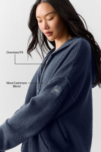 Sweat À Capuche Zippé En Laine Et Cachemire New Class