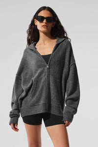 Sweat À Capuche Zippé En Laine Et Cachemire New Class
