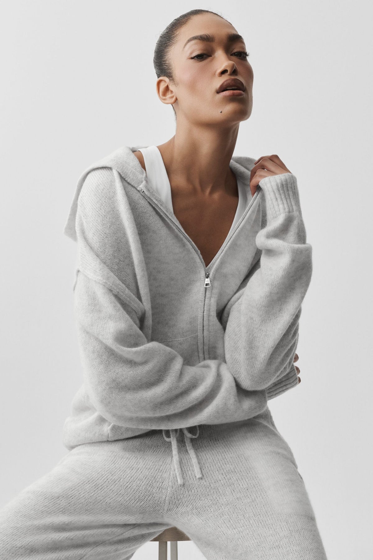 Sweat À Capuche Zippé En Laine Et Cachemire New Class