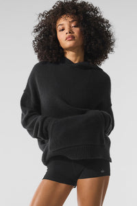 Sweat à capuche New Class en laine et cachemire