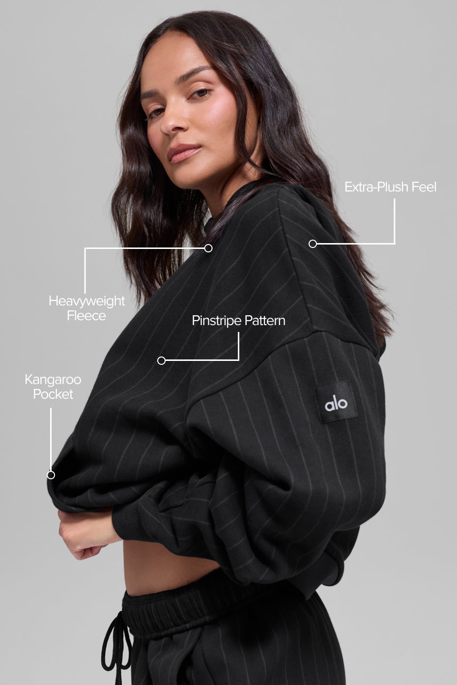 Sweat À Capuche Pinstripe