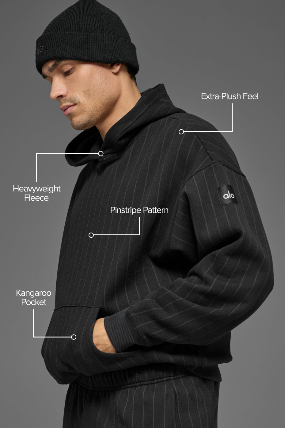 Sweat À Capuche Pinstripe