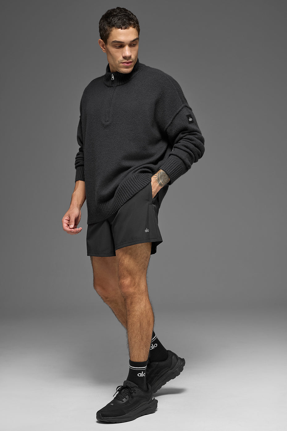 Pull Zippé 1/4 En Laine Et Cachemire New Class