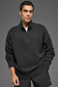 Pull Zippé 1/4 En Laine Et Cachemire New Class