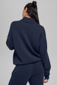 Pull Zippé 1/4 En Laine Et Cachemire New Class