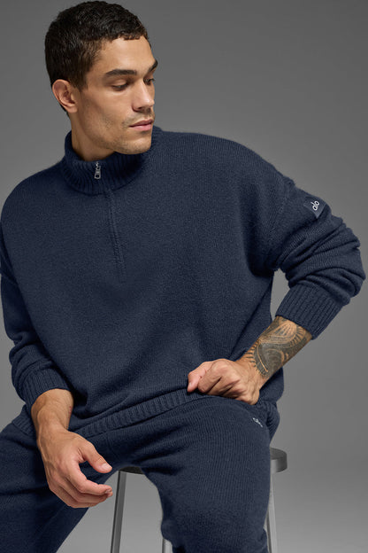 Pull Zippé 1/4 En Laine Et Cachemire New Class