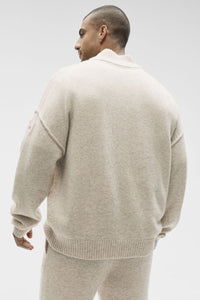 Pull Zippé 1/4 En Laine Et Cachemire New Class