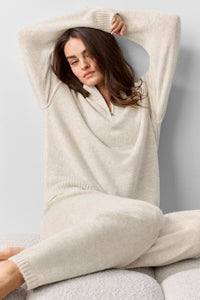 Pull Zippé 1/4 En Laine Et Cachemire New Class