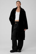 Trench-Coat Oversize En Fausse Fourrure
