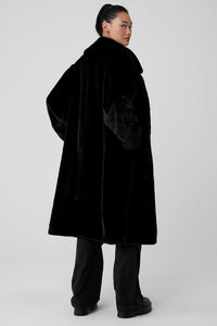 Trench-Coat Oversize En Fausse Fourrure