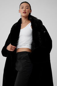 Trench-Coat Oversize En Fausse Fourrure