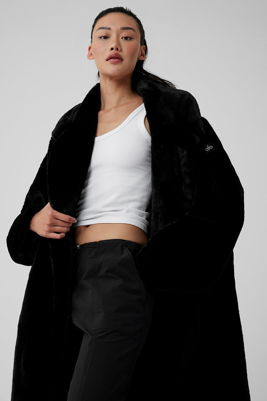 Trench-Coat Oversize En Fausse Fourrure