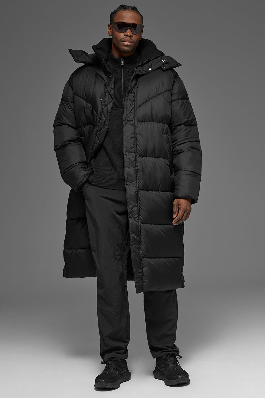 Trench-Coat Matelassé Gold Rush - Noir