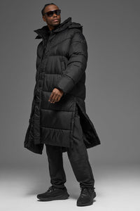 Trench-Coat Matelassé Gold Rush - Noir