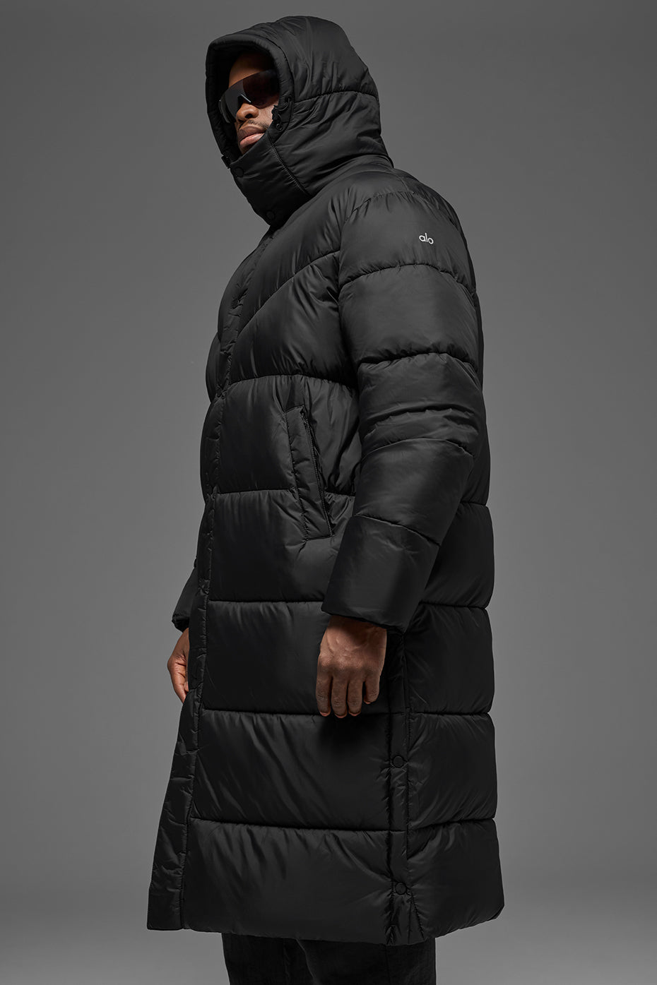 Trench-Coat Matelassé Gold Rush - Noir