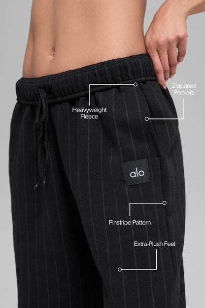 Pinstripe Straight Leg Sweatpant