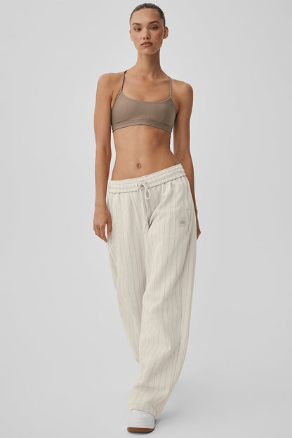 Pinstripe Straight Leg Sweatpant