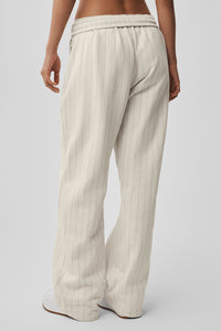 Pinstripe Straight Leg Sweatpant