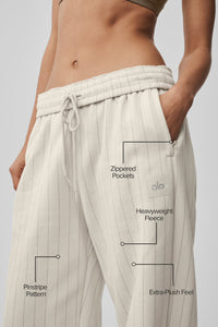 Pinstripe Straight Leg Sweatpant