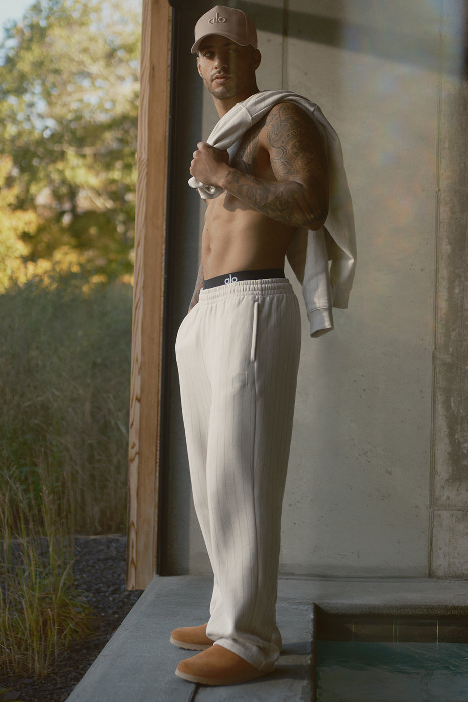 Pantalon De Survêtement Coupe Droite Pinstripe