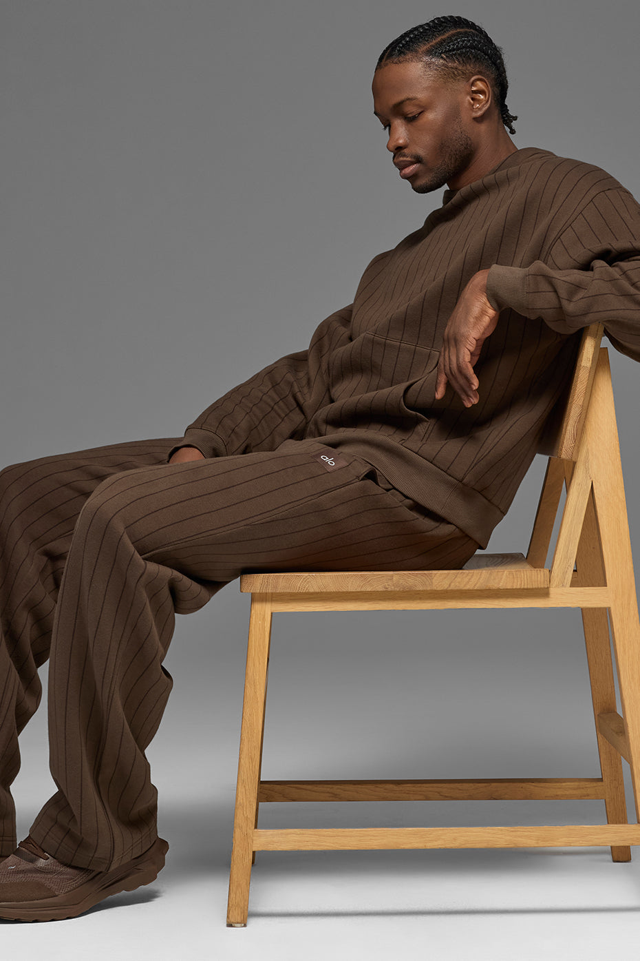 Pantalon De Survêtement Coupe Droite Pinstripe